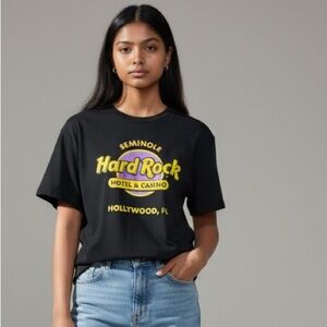 Hard Rock Hotel & Casino Seminole Hollywood FL T-Shirt Unisex L Black